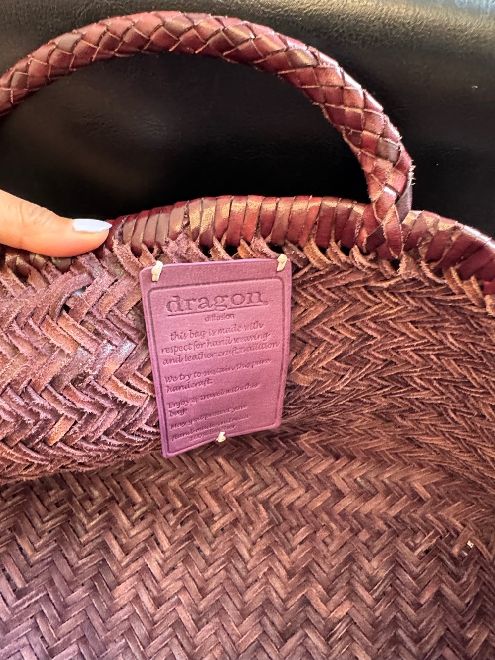 Dragon Diffusion Handwoven Tripple Jump Big Tote - Picture 5 of 6